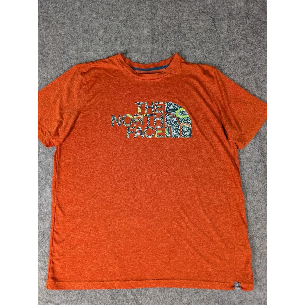 The North Face Orange Heather Climbing Gear Graphic T-Shirt Mens Short Sleeve